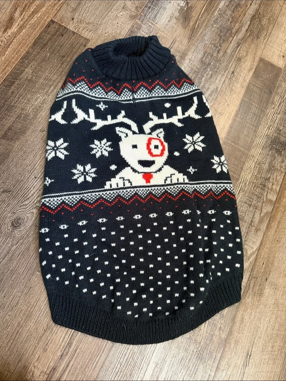 Target Knit Dog Sweater with Red Accents